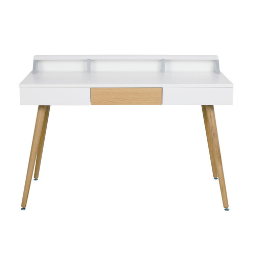 Desk Skans, white/oak