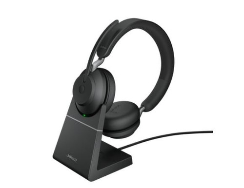 Jabra Headphones Evovle2 65 Stand Link380c UC Stereo, black