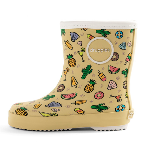 Druppies Rainboots Wellies for Kids Summer Boot Size 24, sand yellow