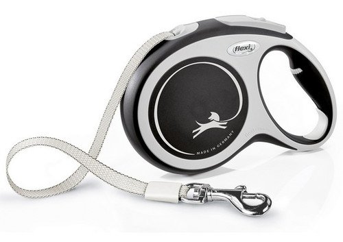 Flexi New Comfort Tape Leash L 8m, black