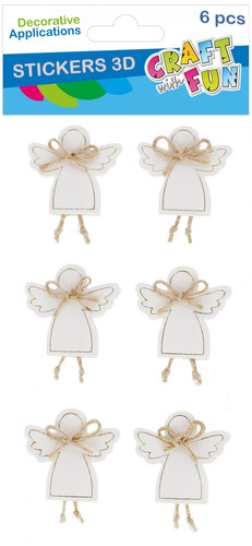 Self-Adhesive Felt Angel Decorations, 6 pcs