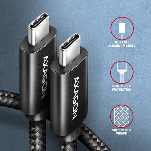 AXAGON USB Cable BUCM4X-CM10AB cable USB-C USB-C USB4.0 240W