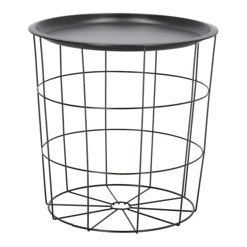 Side Table with Storage Cocotte, black