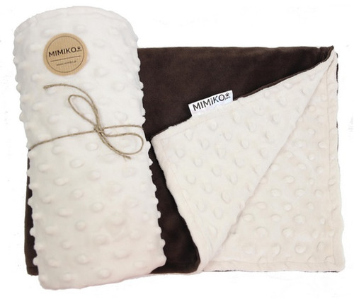 MIMIKO Pets Pet Blanket Minky-Dot 100x75cm, light beige/brown