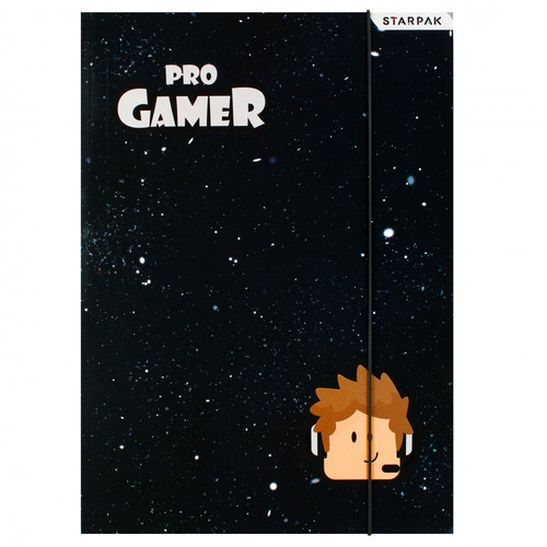 Document File Folder with Elastic Band A4 10pcs Pro Gamer, assorted patterns