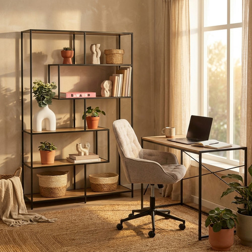Shelving Unit Bookcase Oxford 4, oak