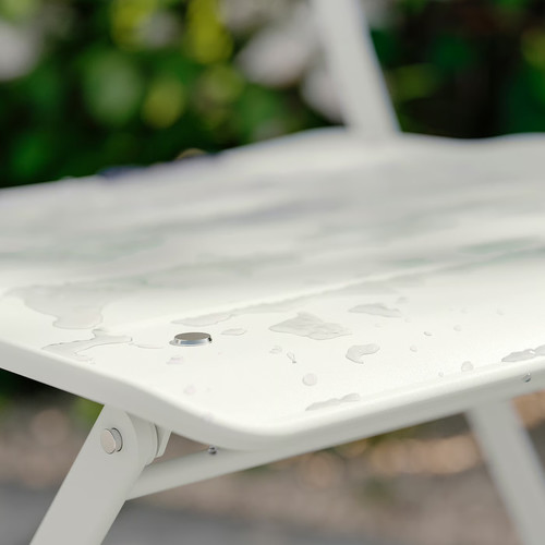 SUNDSÖ Folding chair, off-white outdoor