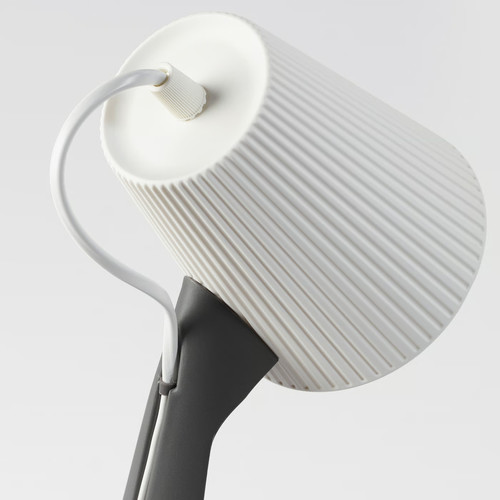 SVALLET Work lamp, dark grey, white