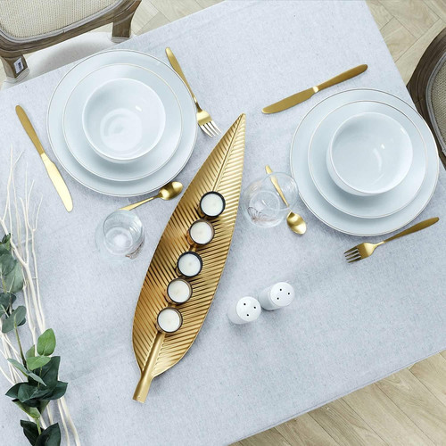 Deep Plate Pearl Gold 20cm, white