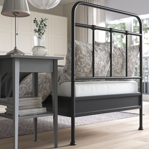 STJÄRNÖ Bed frame, anthracite, 90x200 cm