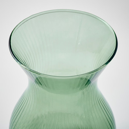 ROSENMÅS Vase, green, 18 cm