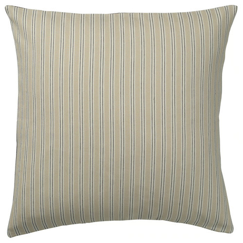 KORALLBUSKE Cushion cover, light beige/anthracite, 50x50 cm