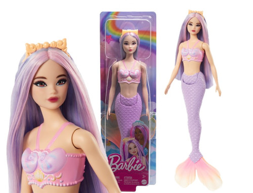Barbie Basic Mermaid Doll HRR06 purple, 3+