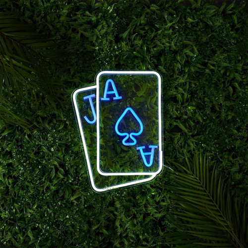 Neon LED Lamp Playing Cards