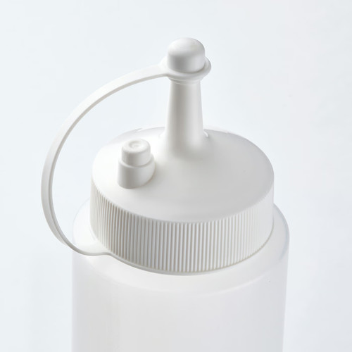 GRILLTIDER Squeeze bottle, white/transparent, 200 ml
