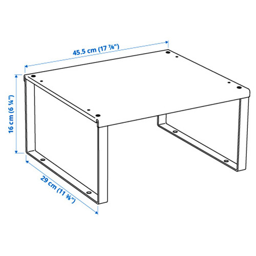 VARIERA Shelf insert, white, 46x29x16 cm