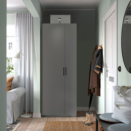 PAX / FORSAND Wardrobe combination, dark grey/dark grey, 75x60x201 cm