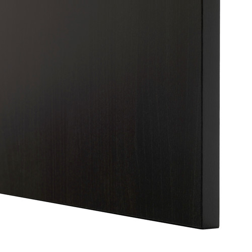 BESTÅ TV storage combination/glass doors, black-brown/Lappviken black-brown clear glass, 240x42x129 cm