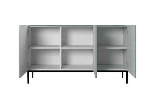 Three-Door Cabinet Nicole 150cm, sage/black legs