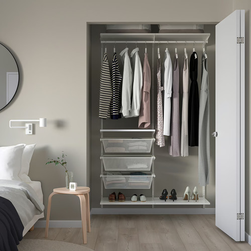 BOAXEL 2 sections, white, 122x40x201 cm