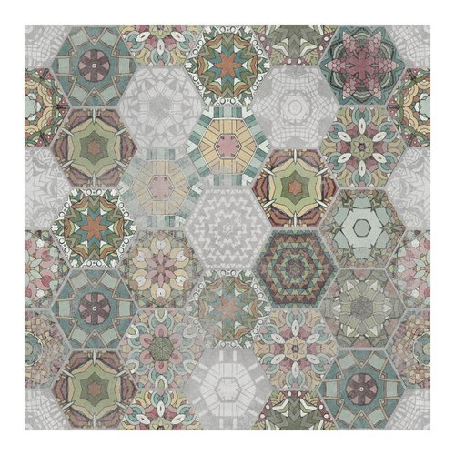 Gres Tile Patchwork Hexagon 60 x 60 cm, multicolour, 1.44 m2