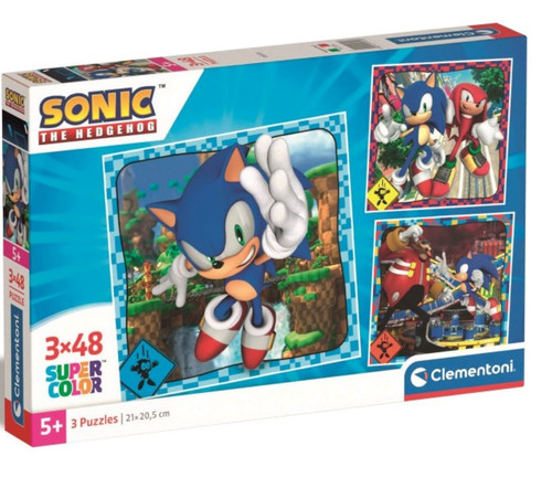Clementoni Children's Puzzle Sonic the Hedgehog 3x48 5+