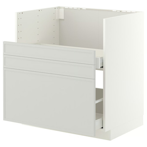METOD/MAXIMERA Base cab f TALLSJÖN sink, white/Aspudden light grey, 80x60 cm