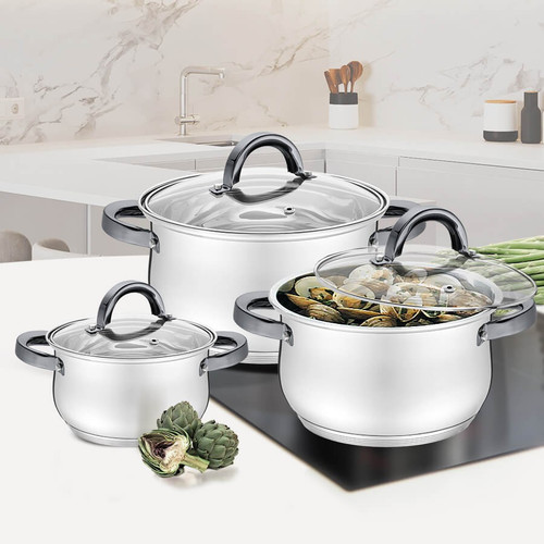 Feel Maestro 6-Piece Stainless Steel Cookware Set