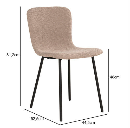 Dining Chair Halden, beige/black