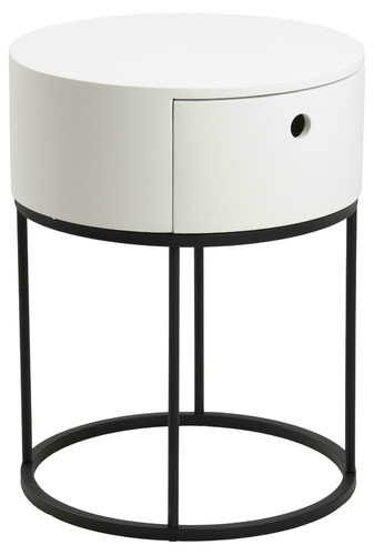 Nightstand Bedside Table Polo, white