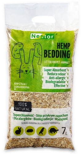 Nestor Hemp Bedding Litter for Pet Animals 7l