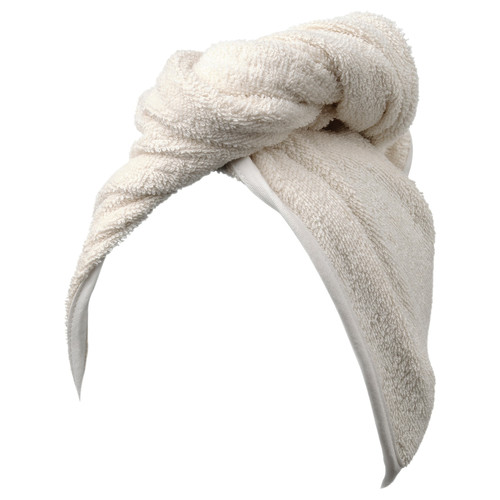 STJÄRNBUSKE Hair towel wrap, natural