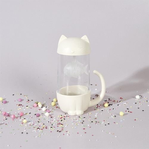 Mug Infuser Kawaii Cat with Fish 300ml