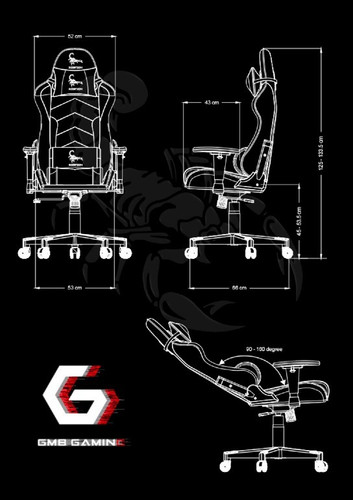 Gembird Gaming Chair Scorpion, black-yellow