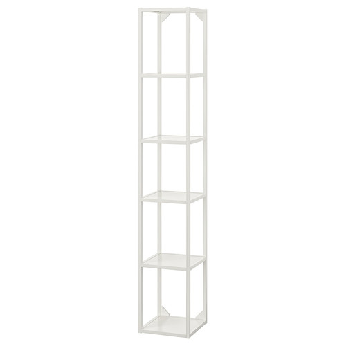 ENHET High fr w shelves, white, 30x30x180 cm