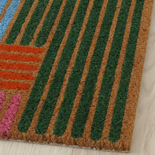 SPÅRDJUP Door mat, indoor, multicolour/stripe, 40x60 cm