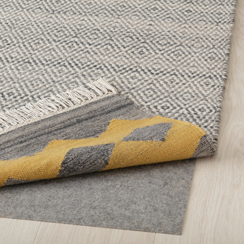 RYSSGRÄS Rug, flatwoven, grey-yellow/handmade, 200x300 cm