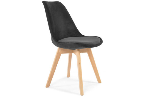 Upholstered Dining Chair Bolonia Lux, black