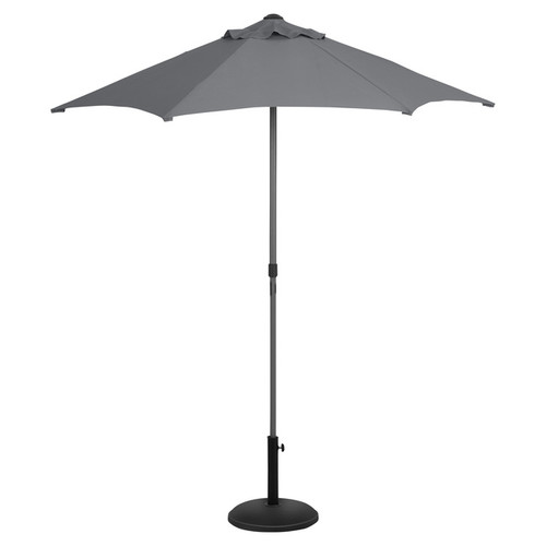 Garden Parasol Umbrella GoodHome Carambole 200 cm, grey