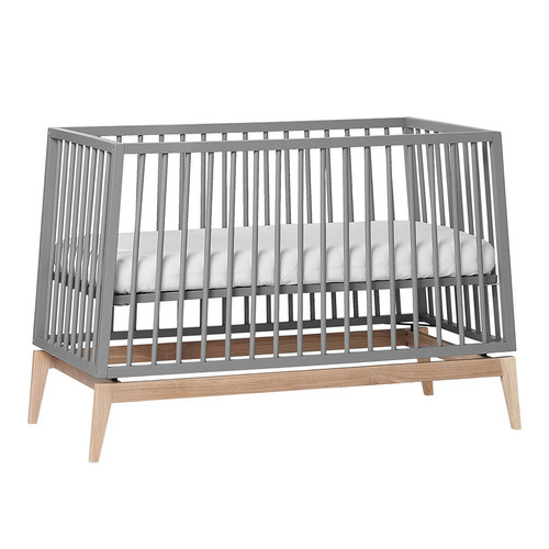 LEANDER Baby Cot LUNA™ 0-3y, Grey/Oak + Conversion kit
