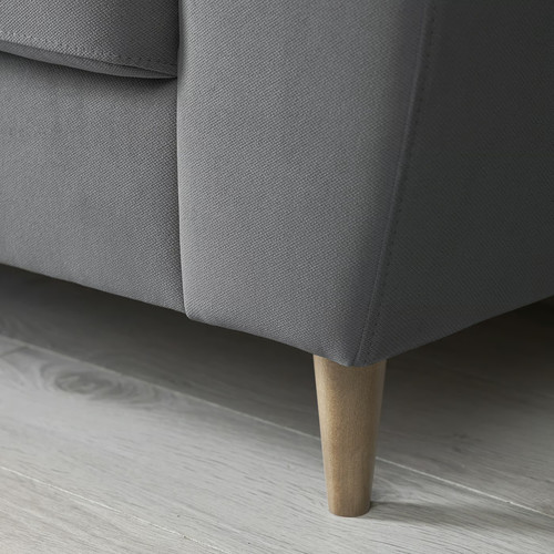 SLATORP 3-seat sofa with chaise longue, Hakebo dark grey