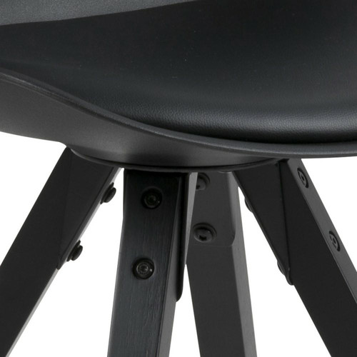 Chair Dima, 1pc, faux leather, black