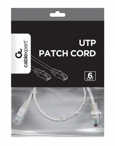 Gembird Patch Cord Cat6 UTP 0.5m, grey