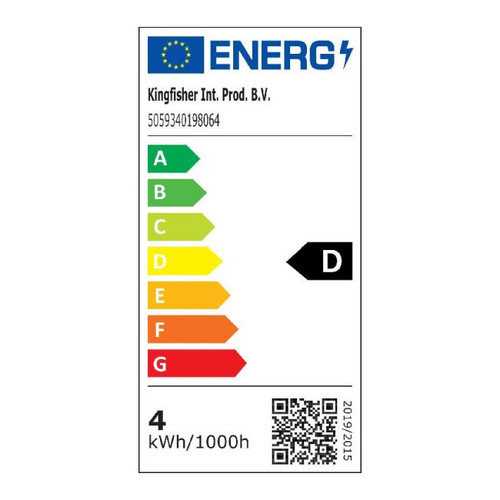 Diall LED Bulb P45 E27 470 lm 4000 K