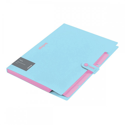 Berlingo Document File Folder Haze with 5 Dividers A4 600m, blue