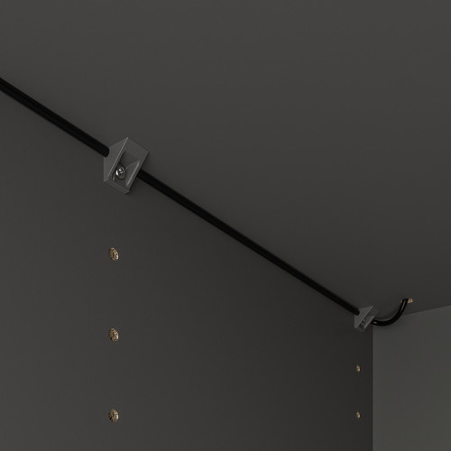 ÖVERSIDAN LED wardrobe lighting strp w sensor, dimmable dark grey, 46 cm