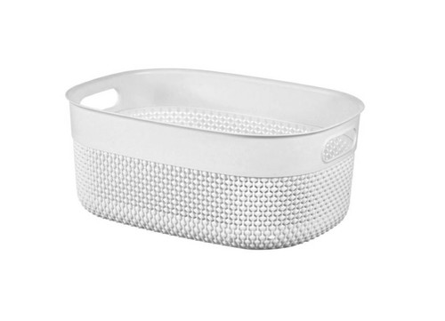 Curver Filo M 12L Storage Basket, white