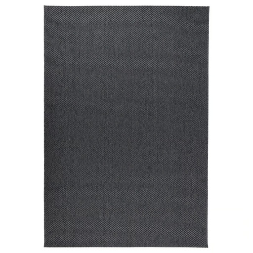 MORUM Rug flatwoven, in/outdoor, dark grey, 160x230 cm