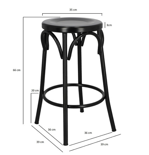 Bar Stool Axel, black