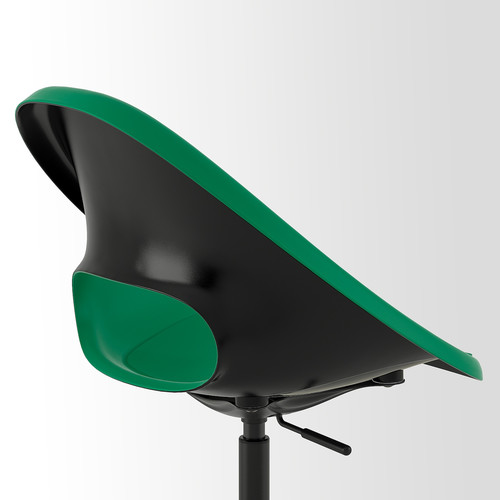 ELDBERGET / MALSKÄR Swivel chair, green/black